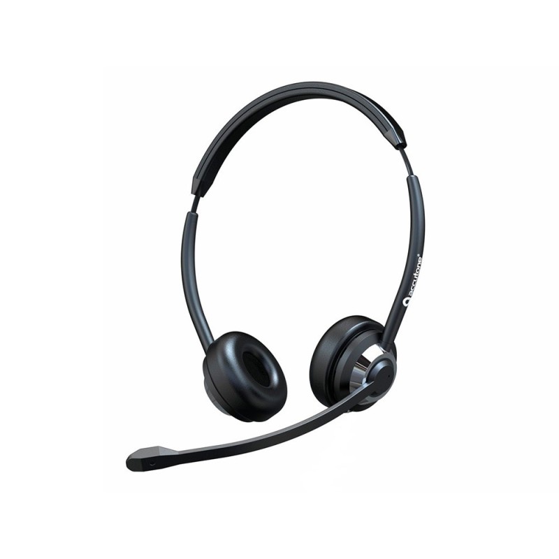 AURICULAR ACCUTONE BTB310MKII BIAURAL BLUETOOTH ALMOHADILLA PIEL BATERIA 10 HORAS CANCELACION SONIDO 8 MT