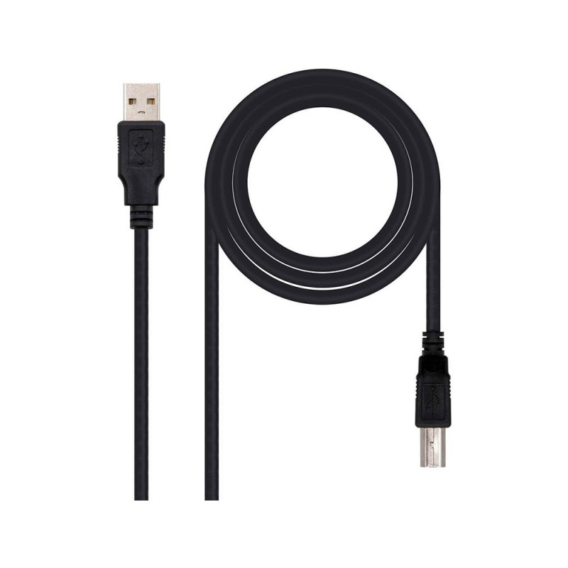 CABLE USB NANOCABLE 2.0 IMPRESORA TIPO A/M-B/M COLOR NEGRO LONGITUD 1.8 M