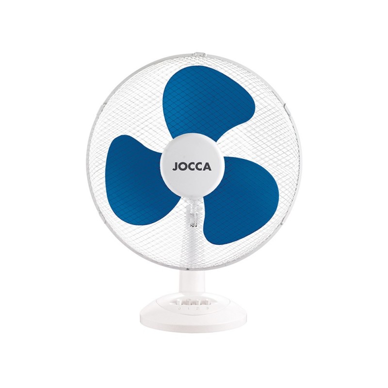 VENTILADOR DE SOBREMESA JOCCA 3 VELOCIDADES 40 W SISTEMA OSCILACION Y CABEZAL BASCULANTE DIAMETRO 300 MM
