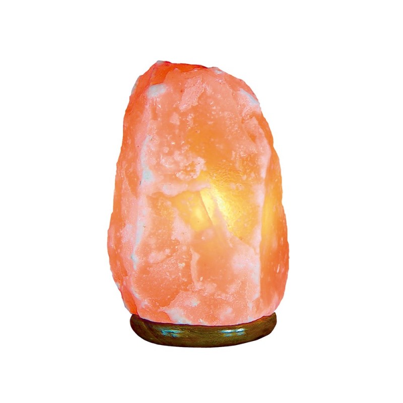 LAMPARA DE SAL JOCCA CON BASE DE MADERA 220-240V 1,85 KG 220X130X130 MM