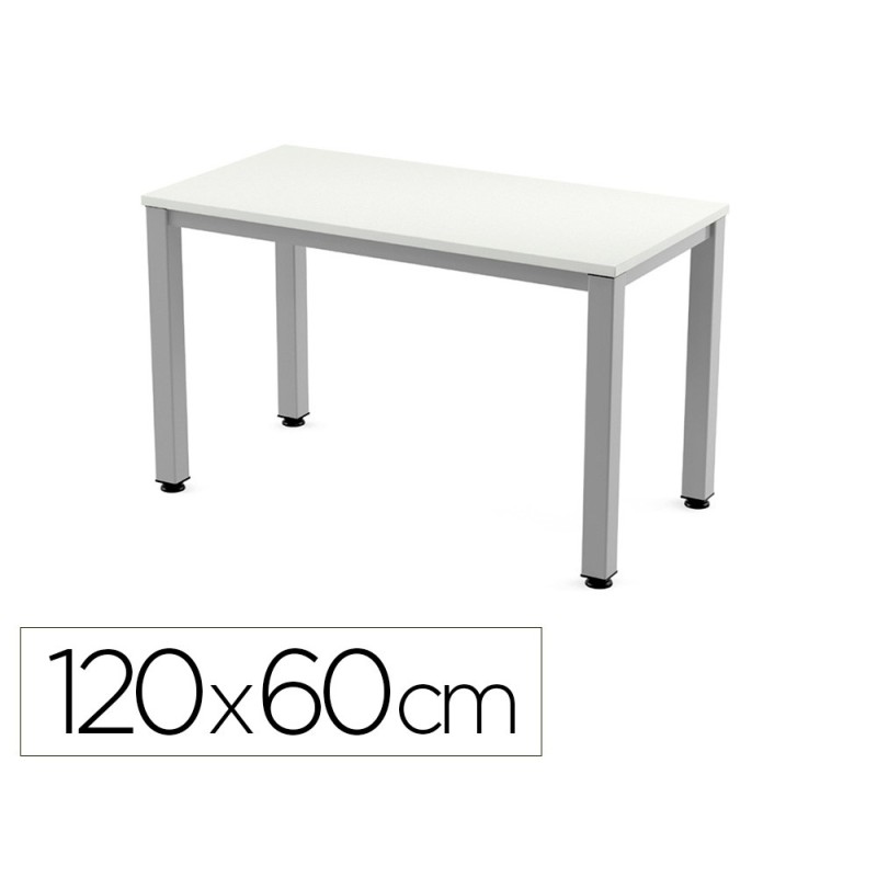 MESA DE OFICINA ROCADA EXECUTIVE 2000AD04 ALUMINIO/BLANCO 120X60 CM