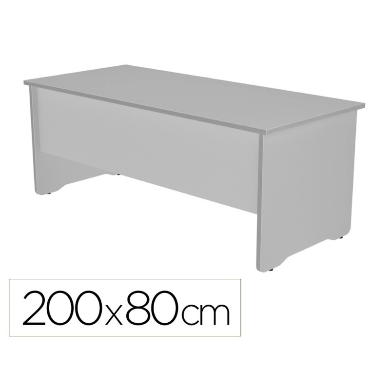 MESA DE OFICINA ROCADA WORK 2004AB02 ALUMINIO/GRIS 200X80 CM