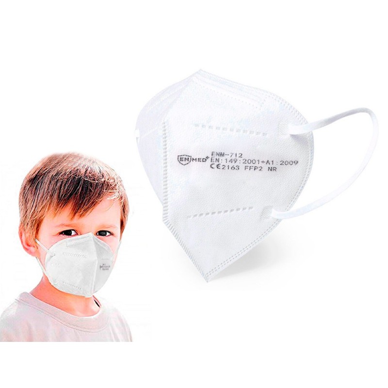 MASCARILLA INFANTIL FACIAL FFP2 AUTOFILTRANTE CON AJUSTE NASAL CERTIFICADO CE