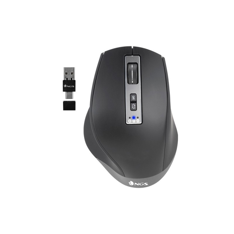 RATON NGS BLUR OPTICO 800/1600/3200 DPI INALAMBRICO MULTIMODE 6 BOTONES RECEPTOR USB-A + USB-C 2,4 GHZ COLOR
