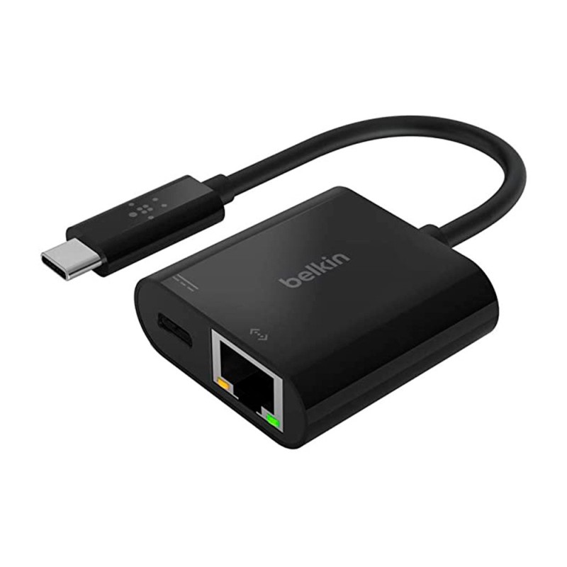 ADAPTADOR BELKIN INC001BTBK USB-C A ETHERNET + CARGA 60W COLOR NEGRO