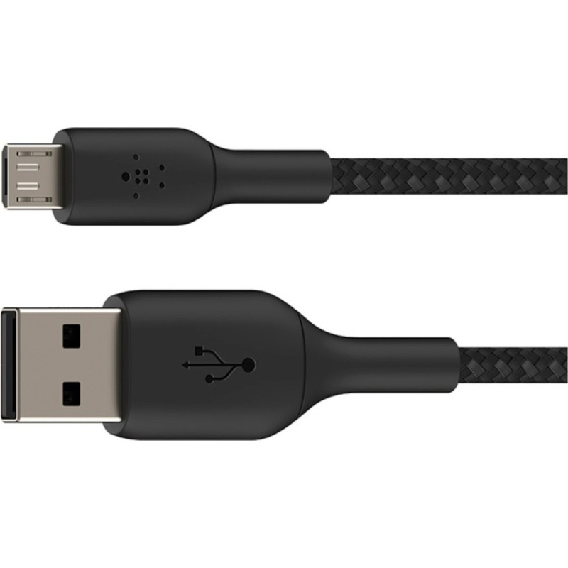 CABLE TRENZADO BELKIN CAB007BT1MBK USB-A A MICRO-USB LONGITUD 1 M COLOR NEGRO
