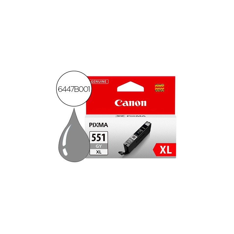 INK-JET CANON 551 XL PIXMA IP7250 / MG5450 / MG6350 GRIS